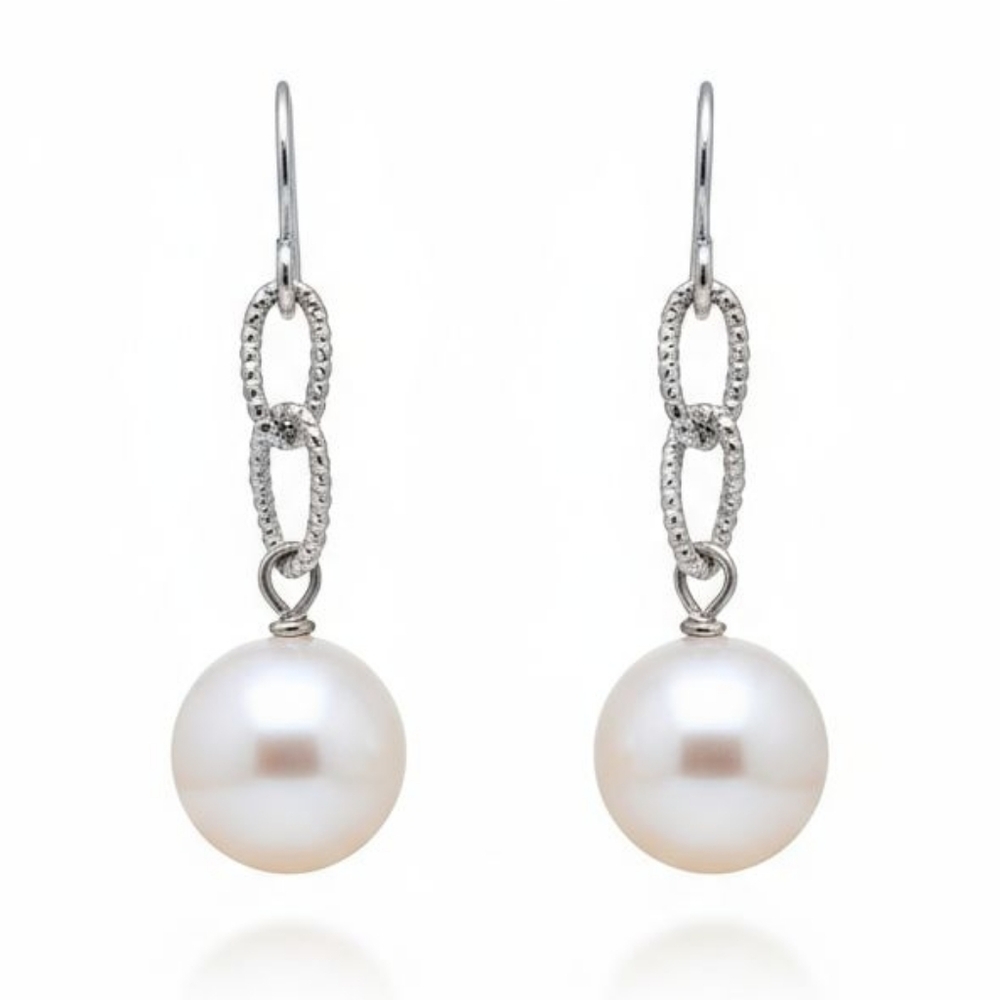 NIB Stella Grace Sterling Silver Freshwater Pearl Drop Earrings!!